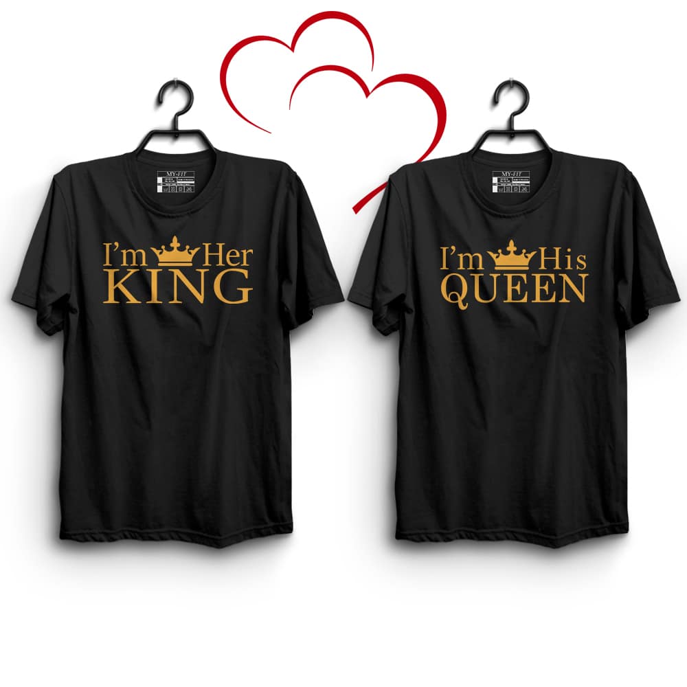 King Queen Her King Queen Couple TShirt